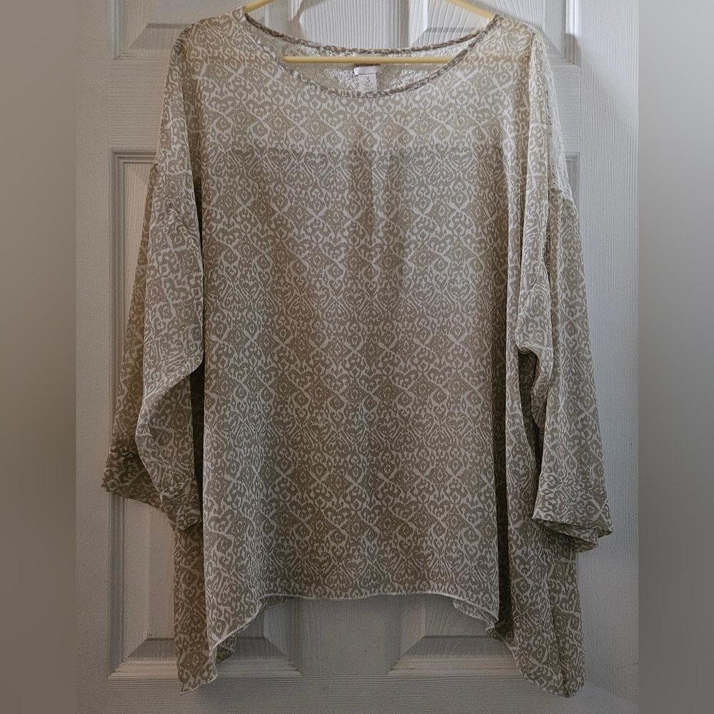 NWOT Chico's Semi Sheer Blouse